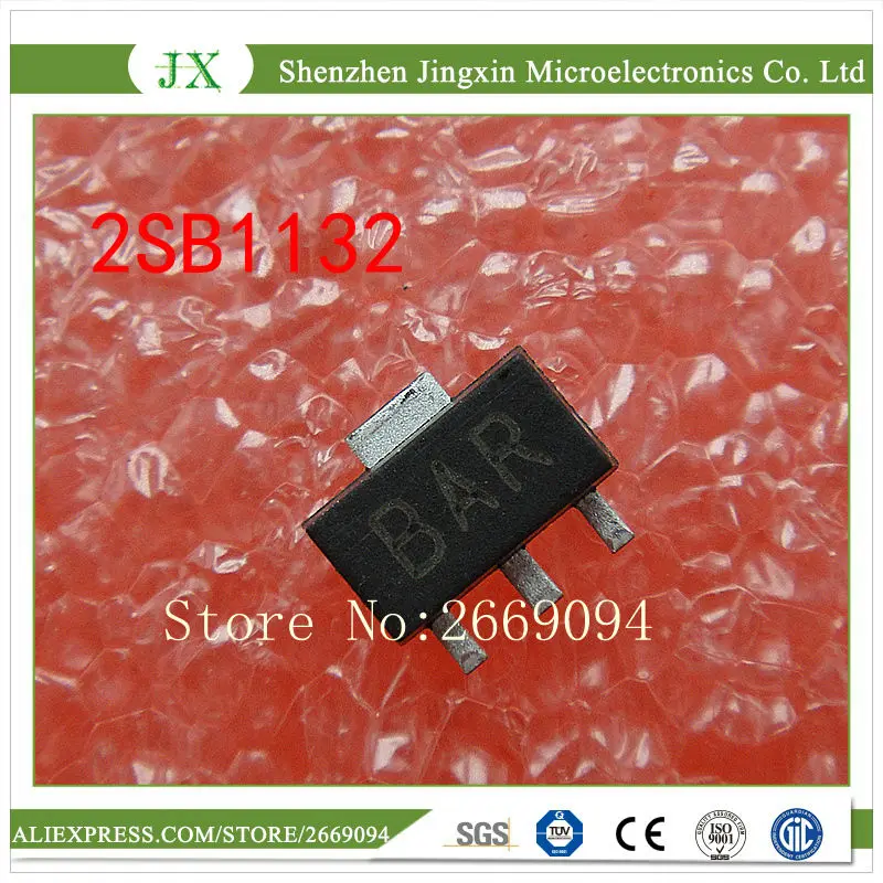 50 штук пакет 2SB1132 бар SOT 89 1A / 32V PNP SMD транзистор|bar bar|transistor 1atransistores 50pcs |