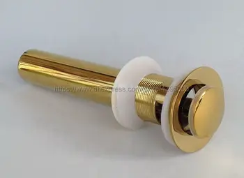 

Luxury Brass Bathroom Lavatory Sink Pop Up Drain With Overflow Gold Finish Bathroom Parts Faucet Accessories Bsd038