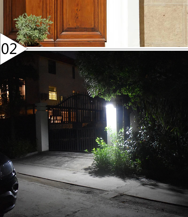 Upgraded Radar Motion Sensor 48LEDS 800lm Aluminum Solar Lamp Garden Home Outdoor Wall Light Waterproof Lighting Lights Lamps solar stake lights