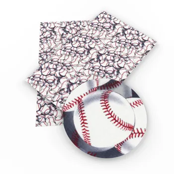 

David accessories 20*34cm sports football soccer baseball Faux Synthetic Leather Fabric DIY Decorative Knotbow Bags,1Yc3574