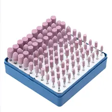 Tête de ponçage, 100 pièces, outils rotatifs, Point monté, pierre Abrasive, outil rotatif, tête de ponçage, jeu de roues pour Dremel, 10 tailles