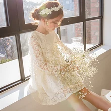 Новое платье для девочек, кружевное платье с длинными рукавами на весну-лето для девочек, бежевое платье с вышивкой, детская одежда, модное платье