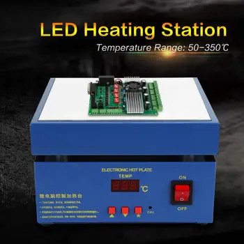 

200*200mm Heating Station Set LED Microcomputer Electric Heating Plate Preheating Station 110/220V AC 800W 5 Types Plug