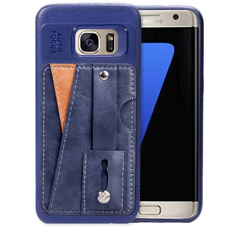 Befospey кожаный чехол с кольцом на палец для Samsung S7edge A6Plus A6 A82018 A8Plus2018 J2Prime J3Pro J4 J5Pro J6