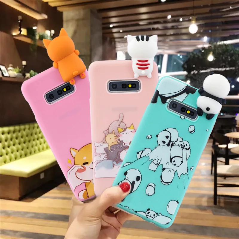 3D Cartoon Funny Animal Patterned Soft TPU Case Cover on sfor Samsung S10 Plus S10e S9 S8 S7 Edge Phone Silicon Coque Funda Capa (5)