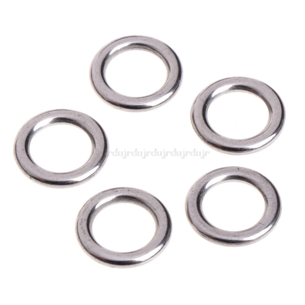 50//100Pcs Stainless Steel Fishing Solid Snap Split Ring Lure Tackle Connector