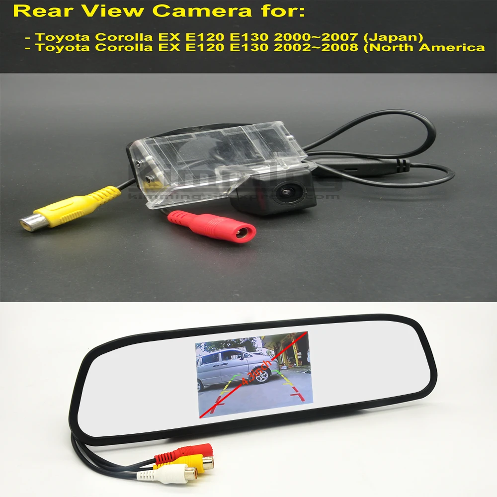

Car Rear View Camera for Toyota Corolla EX E120 E130 9th Generation 2000 2001 2002 2003 2004 2005 2006 2007 2008 Park Mirror Kit