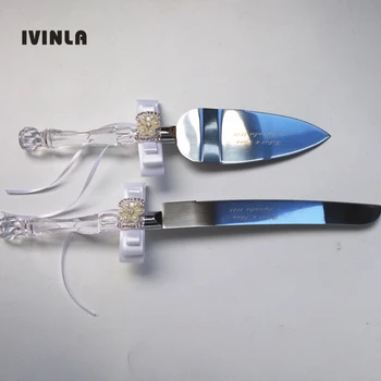 

Newest Personalized pearl Wedding Cake Server Gift Set Cake Server & Knife Set Personalized Cake Server