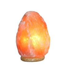 Kaigelin Natural Hand Carved US Plug 110V Wooden Base Himalayan Crystal Rock Salt Lamp Air Purifier Night Light fast shipping
