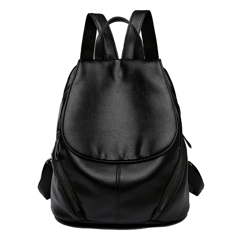 Bolsas de Ombro Mochilas para Meninas Adolescentes do Sexo Feminino de Couro um dos Qualidade Mochila Bagpack Mulheres Moda Escola Mochilas Preto Bolsa um dos