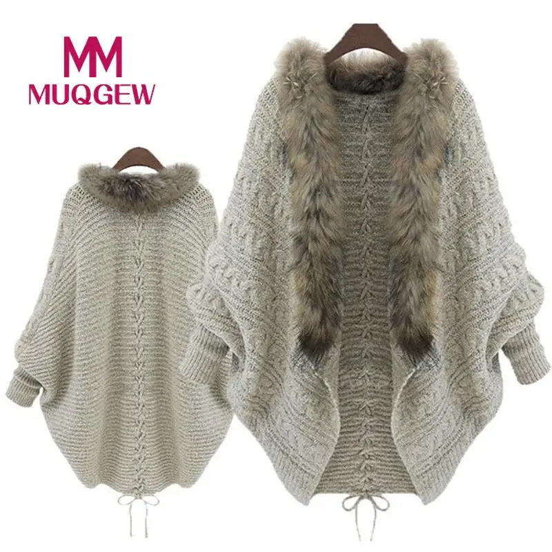 MUQGEW, высокое качество, Женский Рождественский Свободный вязаный свитер с длинным рукавом "летучая мышь", вязаные топы, зимнее пальто для женщин, Прямая поставка