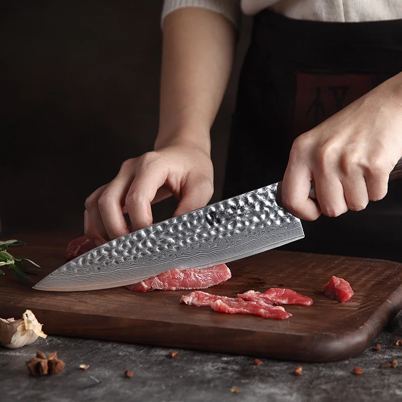  XINZUO 2 PCS Kitchen Knives Set Damascus Kitchen Sharp Cutlery Set Japanese VG10 Core Utility Chef  - 32434174323