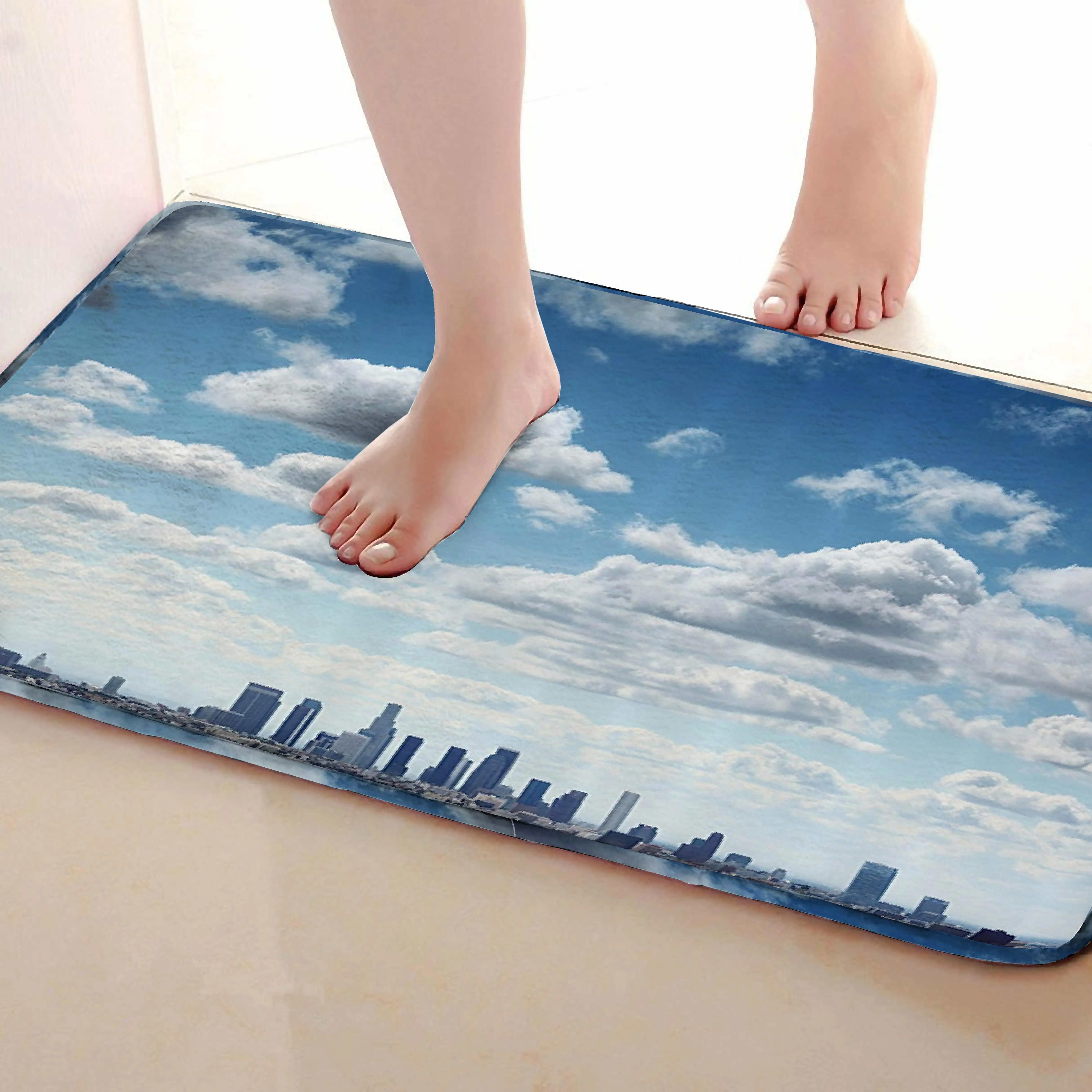 Городской стиль коврик для ванной комнаты, смешной Противоскользящий коврик для ванной, занавески для душа s аксессуары, соответствующие вашей душевой занавеске