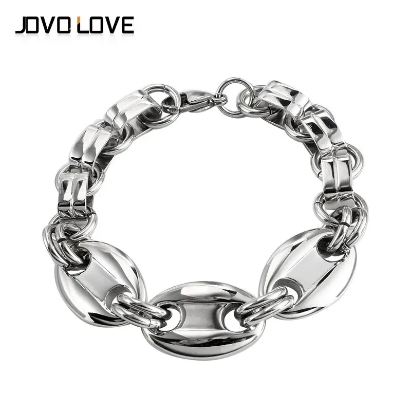 Модные мужские браслеты из нержавеющей стали, звенья цепи, браслеты серебряного цвета, нестандартные кубинские звенья для мужчин и женщин, ювелирные изделия, подарок