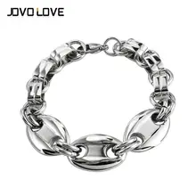 Модные мужские браслеты из нержавеющей стали, звенья цепи, браслеты серебряного цвета, нестандартные кубинские звенья для мужчин и женщин, ювелирные изделия, подарок