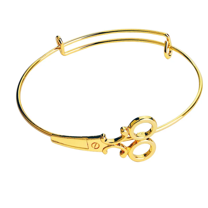 Состояние Для мужчин t Весна новые ювелирные изделия открытия мероприятия НОЖНИЦЫ БРАСЛЕТ Простые Модные золотые Браслеты для Для женщин Для мужчин свадебные подарки