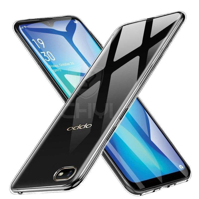 chyi luxury case for realme c2 clear transparent soft silicone tpu back cover protective coque shell housing |
