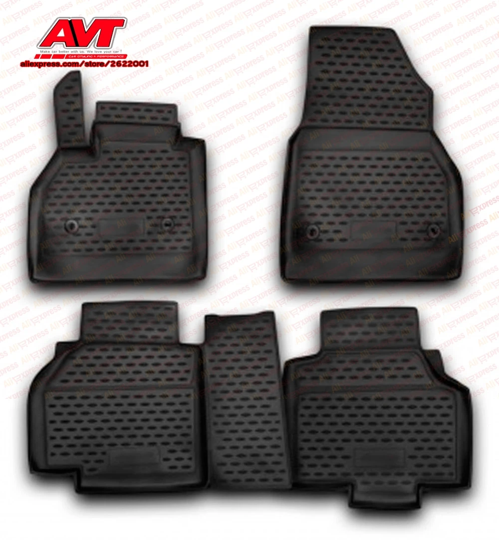 Floor mats for Renault Kangoo 2010 4 pcs rubber rugs non slip rubber font b interior