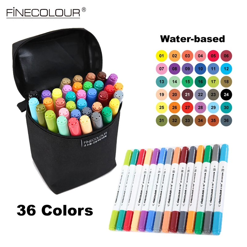 Finecolour Manga Marker Pens Painting Sets Drawing Sketch Markers Fine Liner Anime Architecture Professional Art School Supplies