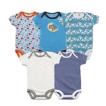 font b 2018 b font Summer Baby Rompers Cotton Short Infant Jumpsuit 5 Pieces Brand