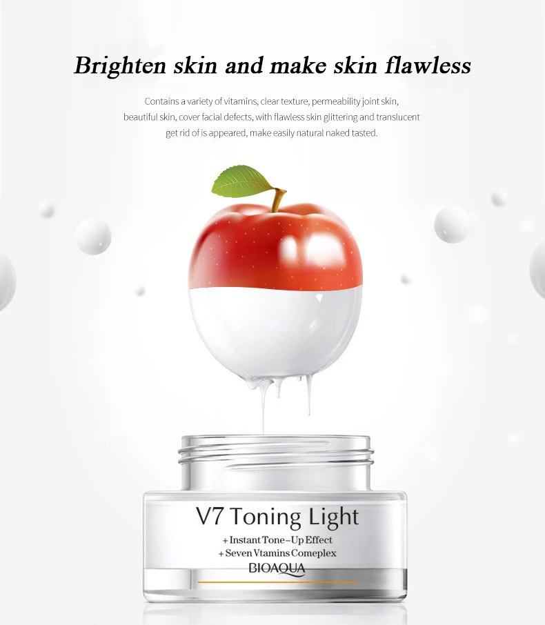 BIOAQUA бренд V7 витамины отбеливающий крем эффективное восстановление шероховатой кожи Гладкий уход за лицом мгновенный Омолаживающий увлажняющий дневной крем