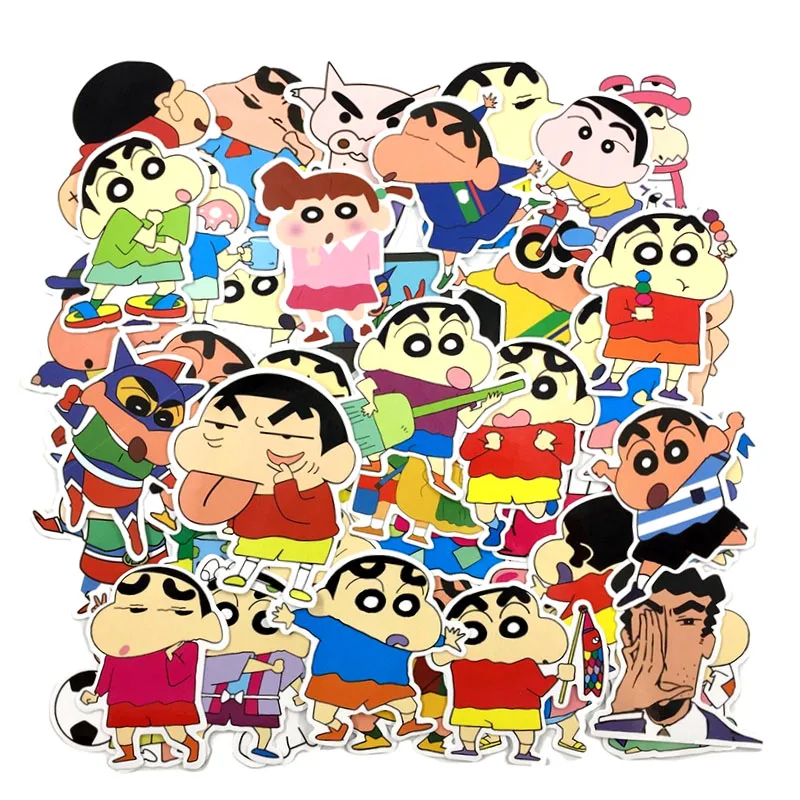50 шт./компл. Kawaii Crayon Shin chan мультфильм DIY граффити наклейки для ноутбука мотоцикл