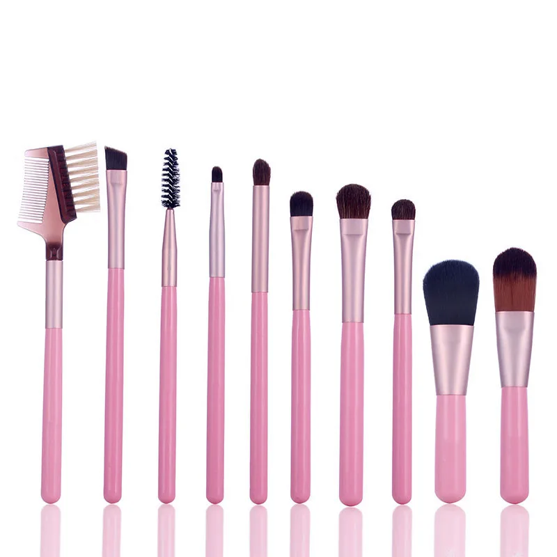10pcs Wood makeup Brushes Set Makeup Brushes Set Pinceis De Maquiagen (11)