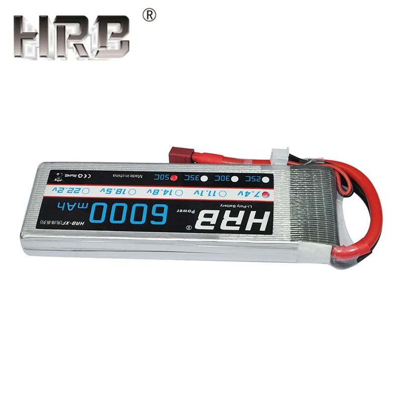 HRB 6000mAh Lipo батарея 50C 3S 2S 7,4 V 11,1 V 14,8 V Deans T XT60 4S 5S 6S 3,7 V 18,5 V 22,2 V AKKU лодка вертолеты Самолет RC запчасти