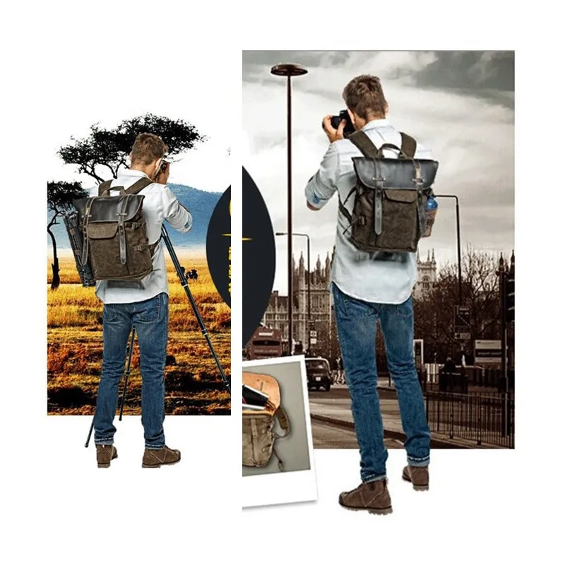 wholesale HOT NEW National Geographic NG A5290 Retro Canvas DSLR Camera Bag Backpack