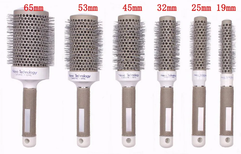 Escova de Cabelo Grátis Shipplong Profissional Cerâmico Iônico Redondo Pente Barbeiro Cabeleireiro Estilo Escovas 5 Tamanhos Barril 2 High Quality Beleza e saúde