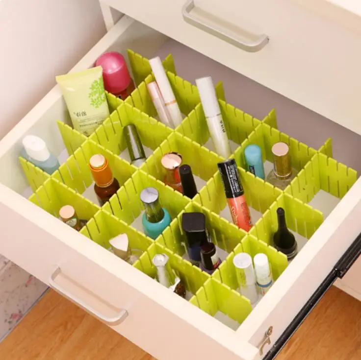 

4pcs/set Plastic Adjustable Drawer Dividers organiser Retractable Stretch Storage Partition Board Multi-Purpose DIY Home Office