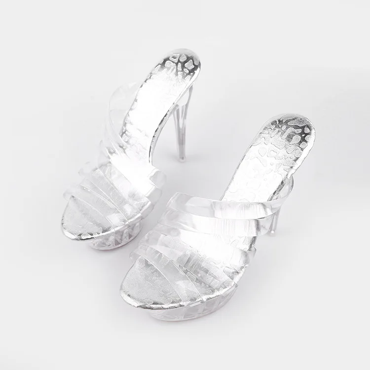 LTARTA Summer Transparent Ladies High Heel Sandals Fish Mouth Shoes Stiletto Large Size women's Shoes WZ-1460