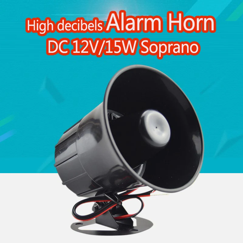 

Hot Alarm Siren Horn Outdoor With Bracket For Home Security Protection System Alarm Systems DC 12V loudly sound