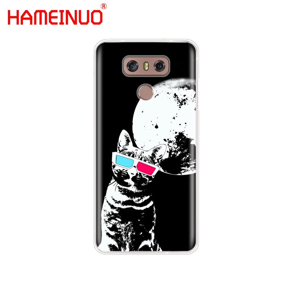 HAMEINUO чехол для телефона с изображением космоса любви Луны астронавта кота LG G7 Q6 G6