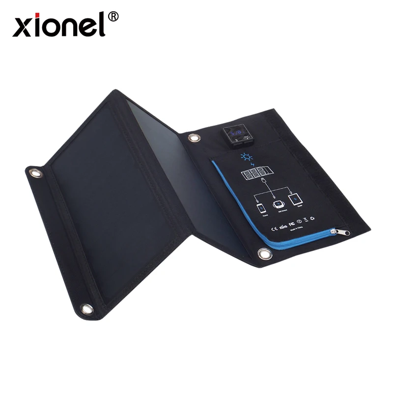 Xionel SunPower 15W Solar Cells Charger 5V 2.1A USB Output Devices Portable Solar Panels for Smartphones цена Xionel SunPower 15W Solar Cells Charger 5V 2.1A USB Output Devices Portable Solar Panels for Smartphones цены онлайн