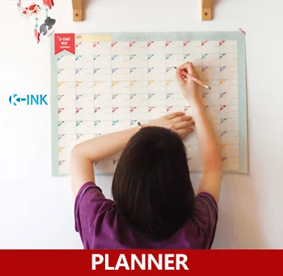 

100 Days Countdown Daily Planner , Work Study Objective Schedule Planner , Weekly Planner