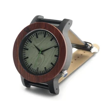 БОБО ПТИЦЫ мужские Деревянные Часы Творческие Подарки Мода Watch С Подлинной Коровьей Кожаный Ремешок Повседневная Часы I07