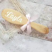Персонализированное Имя Свадебные кисти невесты для волос, настроить цветок девушки день рождения матери щетка для волос рождественские подарки