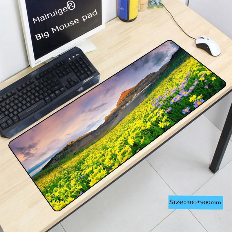  Mairuige Valley Of flowers Gaming Mouse Pad Locking Edge Large Mouse Mat PC Computer Laptop Mouse p