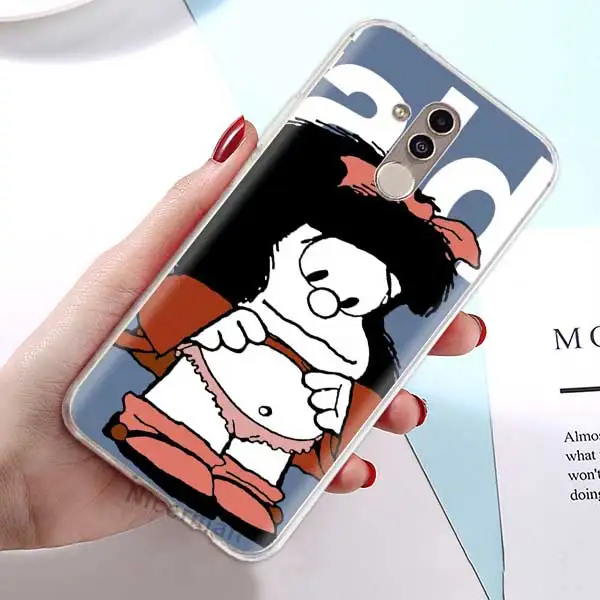 Силиконовый чехол из ТПУ для huawei mate 30 5G 10 20 Lite P30 P20 Pro Чехол Mafalda мультяшный мягкий прозрачный чехол - Цвет: 14