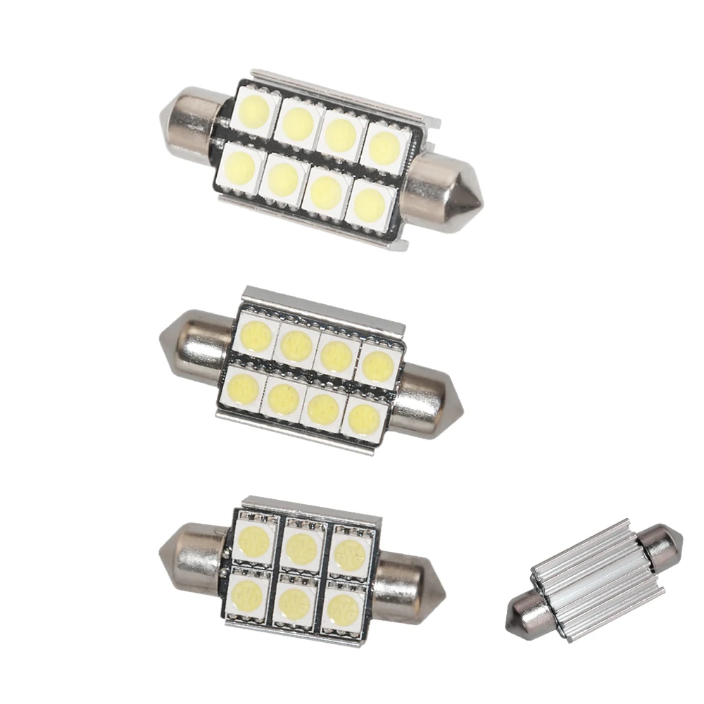 2 шт. 36 мм 39 42 Canbus Ошибка Купол гирлянда 6SMD 8SMD 5050 светодиодный источник света для
