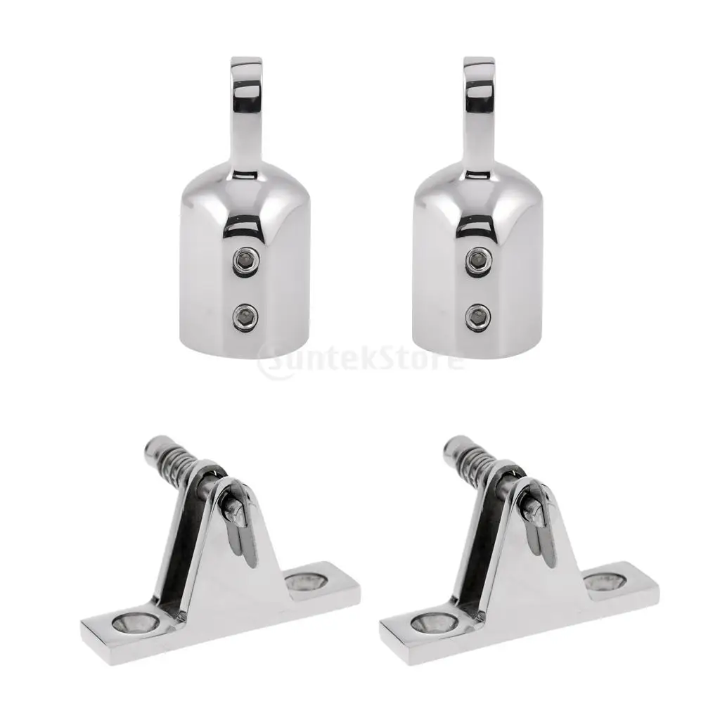 2X 1 /'/' 25mm End Cap Boot Bimini Top Fitting Hardware Marine Stainless Steel 316