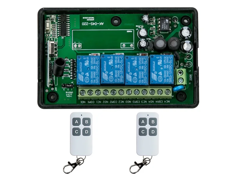 

85v~250V 110V 220V 230V 4CH RF Wireless Remote Control Relay Switch Security System Garage Doors & Rolling Gate Electric Doors