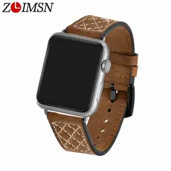 ZLIMSN новый специальный кожаный ремешок для часов Crazy Horse подходит для Apple Watch Band часы accessoriesремешок для часов 42 мм 38 мм iWatch