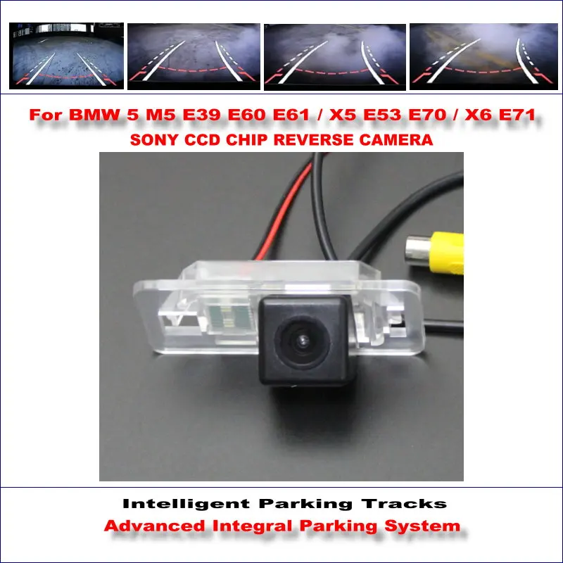 

Rear Reverse Camera For BMW 5 M5 E39 E60 E61 / X5 E53 E70 / X6 E71 HD 860 * 576 Pixels 580 TV Lines Intelligent Parking Tracks