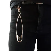 Металлический кошелек пояс-цепочка рок повседневные брюки Брюки-хипстер Жан брелок серебряное кольцо с зажимом брелок мужские ювелирные изделия