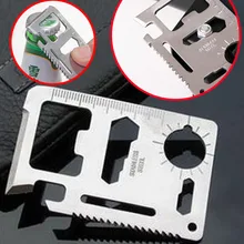 11 in 1 Pocket Camping Knife Hunting Tactical Credit Card Size Multi Tools Survival Military Fillet Knife Survival Tool Kit