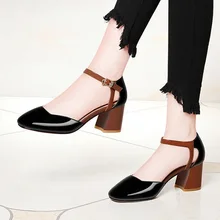 Новые модные женские Ботинки на каблуке 6 см