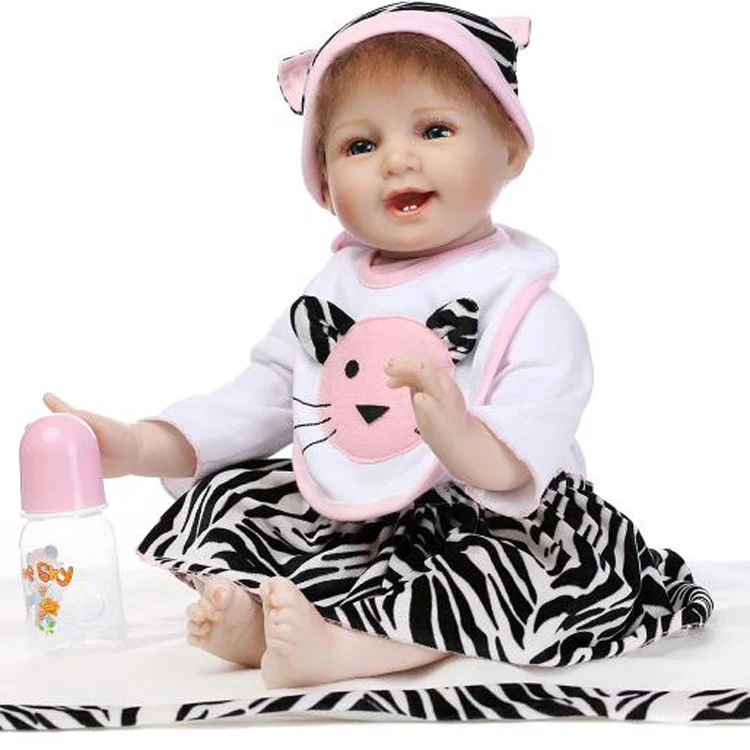 

22 inch 55cm Silicone Reborn Baby Dolls Alive Lifelike Rooted mohair Real Dolls Realistic Bebe Dolls Babies Girl Toys Birthday