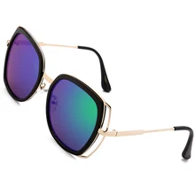 Women Sunglasses Vintage Golden Alloy Frame Casual Sun Glasses Unisex Men UV400 stylish golden alloy leg matte black frame sunglasses for women